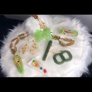 NEW homemade earrings and hair accessories!